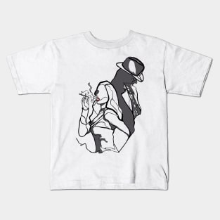 Single Line - Noir Kids T-Shirt